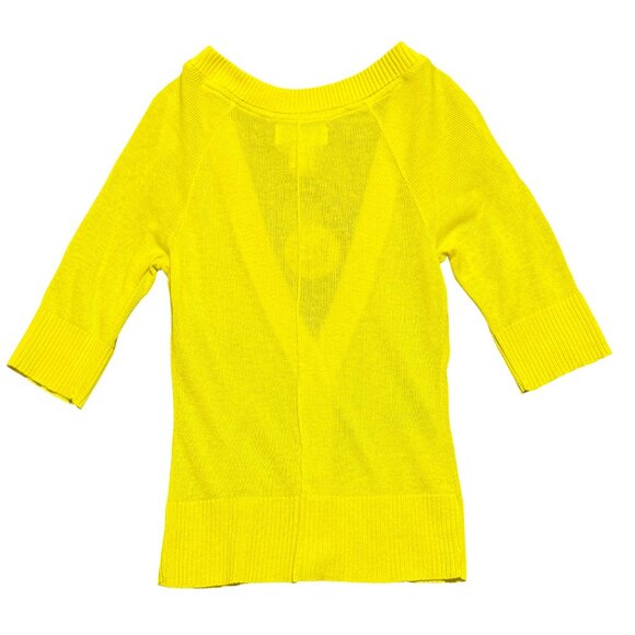 SO Cardigan Button-Up Sweater - Size XS - Yellow - Picture 2 of 7
